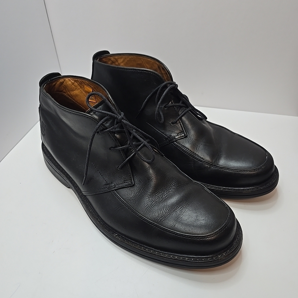 Timberland Smart Comfort Black Leather Ankle Dress Waterproof Men's Boots Sz 10M